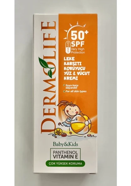 Dermolife Bebek&Çocuk Yüz ve Vücut Güneş Kremi ürün görseli 1