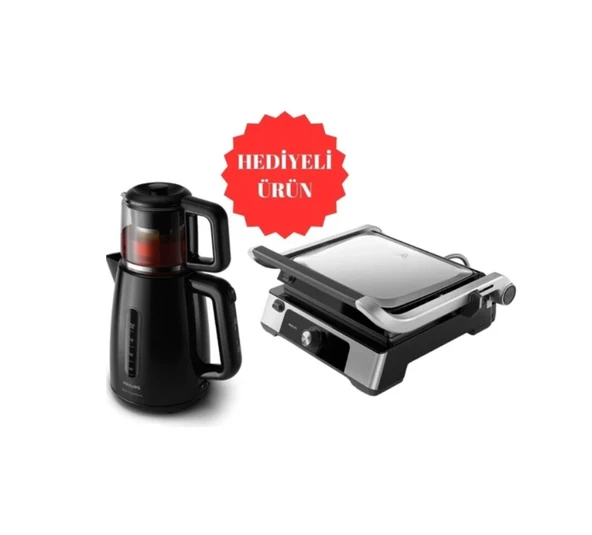 Philips Hd6301/90 2200 W Tost Makinesi + Hd7301 Çay Makinesi ürün görseli 1