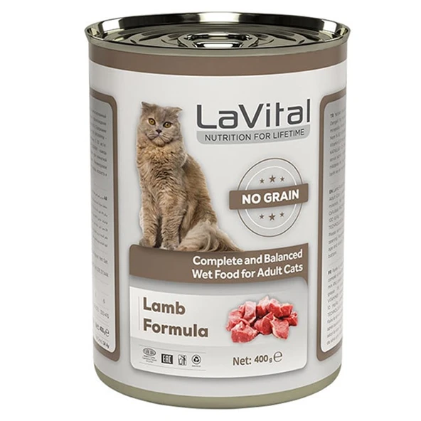 La vital Adult Tahılsız Kuzu Etli Yetişkin Konserve Kedi Maması 400 Gr ürün görseli 1