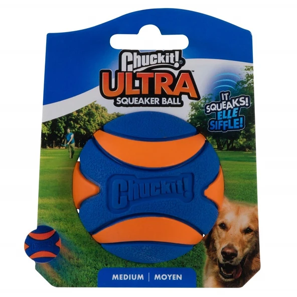 Chuckit! Ultra Squeaker Sesli Köpek Oyun Topu Orta Boy ürün görseli 1