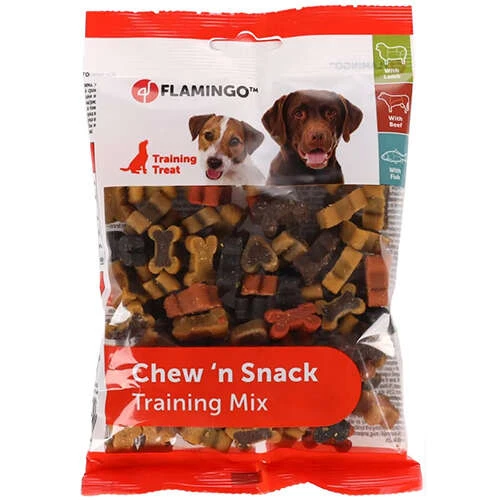Flamingo Chew'n Snack Training Mix Kuzu Sığır Balık Köpek Ödülü 150 Gr ürün görseli 1