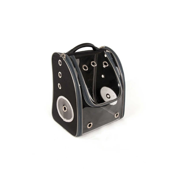 Pet Pretty Şeffaf Sırt Çantası Siyah 30x25x40 Cm ürün görseli 1