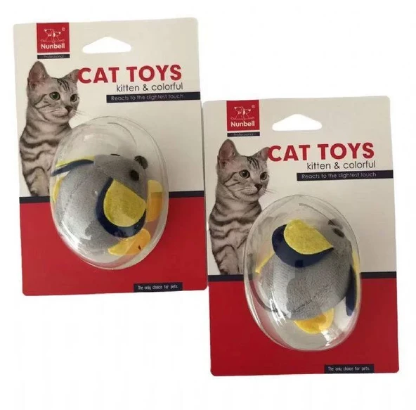 Nunbell Titreşimli Kedi Fare Oyuncagı Gri ürün görseli 1
