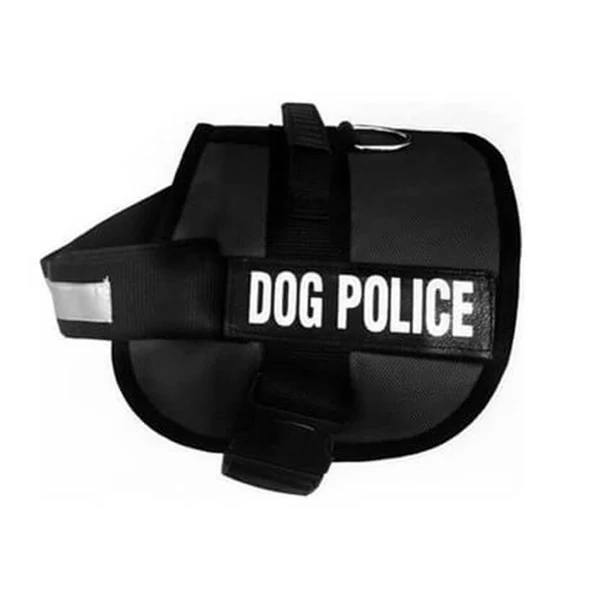 Pet Pretty Siyah Dog Police Göğüs Tasması Large ürün görseli 1