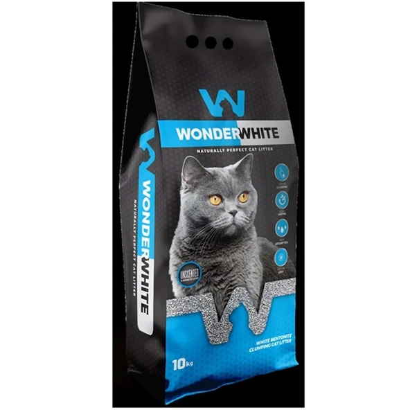 Wonder White Kokusuz İnce Taneli Topaklanan Kedi Kumu 10 Kg ürün görseli 1