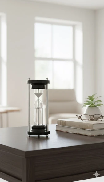 Kum Saati Dekoratif Obje Makam Masası Süsü Mobilya Masa Aksesuarı Gösterişli - Resim 8