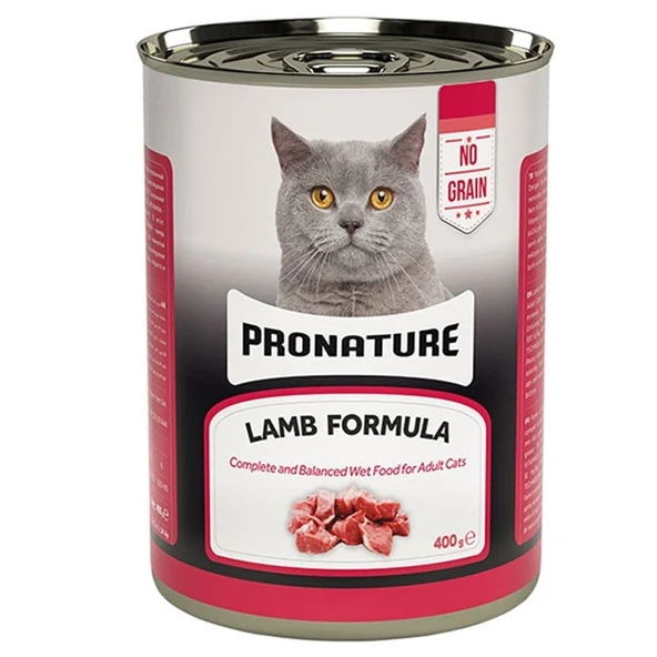Pronature Tahılsız Kuzu Etli Ezme Yetişkin Konserve Kedi Maması 400 Gr ürün görseli 1