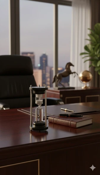 Kum Saati Dekoratif Obje Makam Masası Süsü Mobilya Masa Aksesuarı Gösterişli - Resim 2