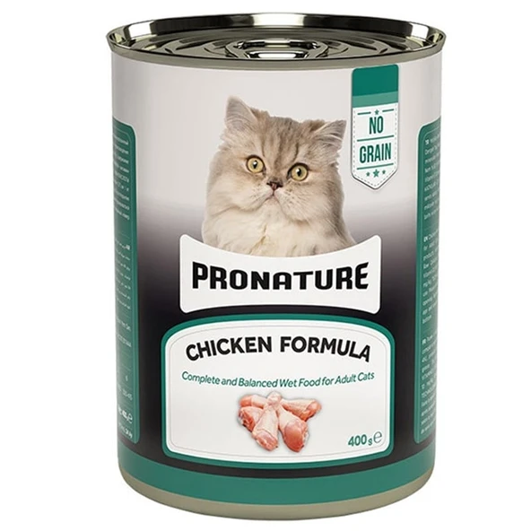 Pronature Tahılsız Tavuklu Ezme Yetişkin Konserve Kedi Maması 400 Gr ürün görseli 1