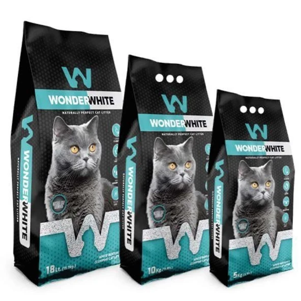 Wonder White Marsilya Sabun Kokulu İnce Taneli Topaklanan Kedi Kumu 10 Kg ürün görseli 1