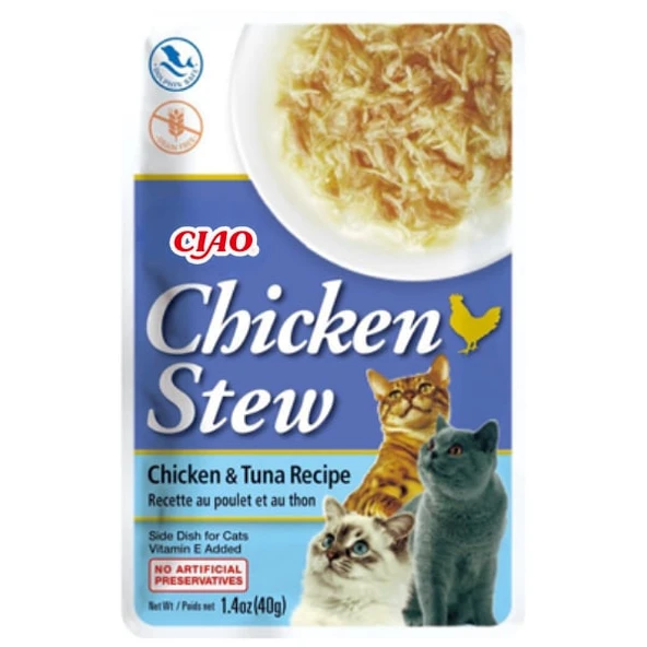 Ciao Inaba Chicken Stew Tavuk Güveç ve Ton Balıklı Pate 40 Gr ürün görseli 1