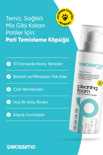 Petissimo Care Kedi ve Köpek Pati Temizleme Köpüğü- 200 ml - Resim 2