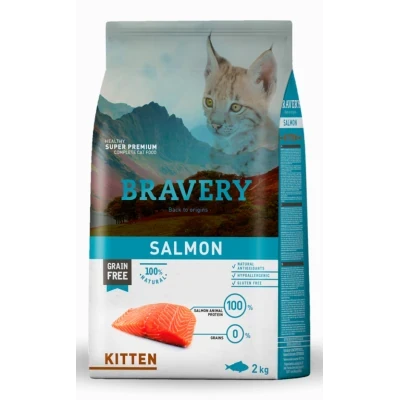Bravery Tahılsız Somonlu Yavru Kedi Maması 2 Kg ürün görseli 1