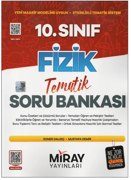 Miray 10. Sınıf Fizik Tematik Soru Bankası ürün görseli 1