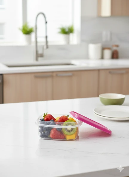 Çok Amaçlı Dikdörtgen Plastik Saklama Kabı - Resim 3