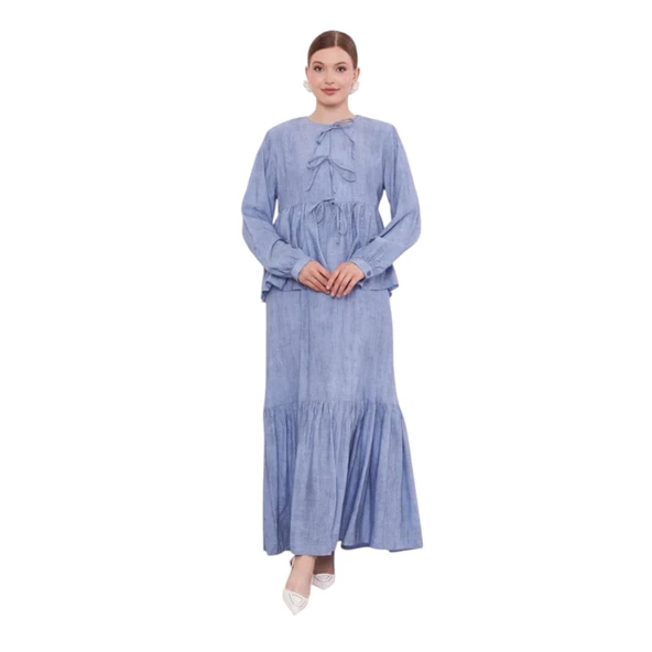 Fiyonk Detaylı Ceketli Elbise ürün görseli 1