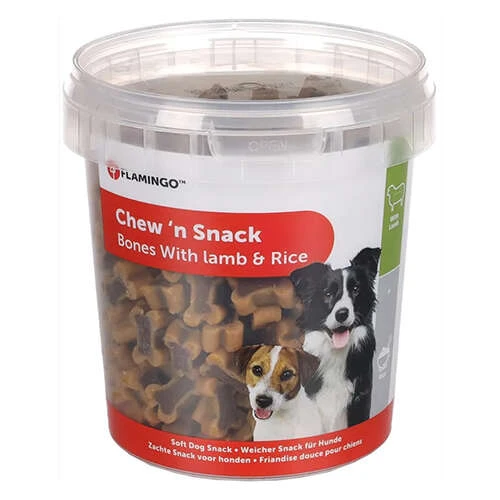 Flamingo Chew′n Snack Bones Kuzu Pirinç 500 Gr ürün görseli 1