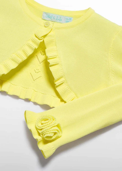 Mayoral Abel Lula Kız Bebek Olive Bolero Sarı - Resim 3