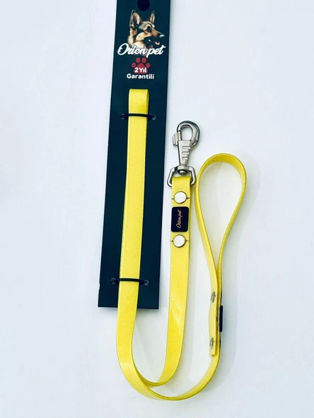 Orion Silikon Kaplı Köpek Gezdirme Kayışı Sarı 2X127 Cm ürün görseli 1
