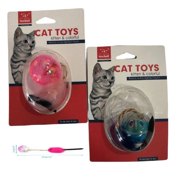 Nunbell Renkli Toplu Fare Kedi Oyuncağı ürün görseli 1