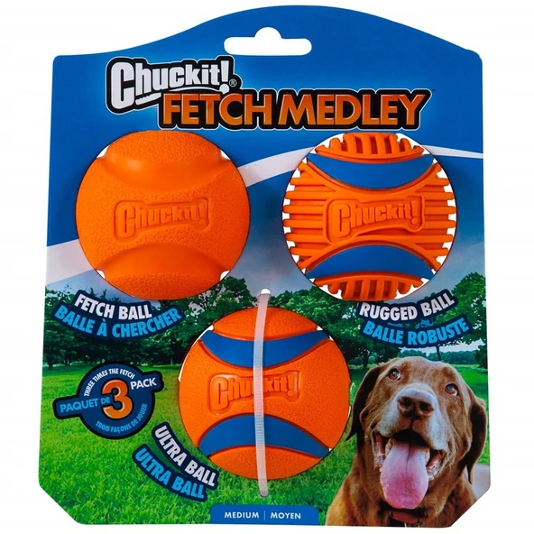 Chuckit! Fetch Medley 3'lü Köpek Oyun Topu Seti ürün görseli 1