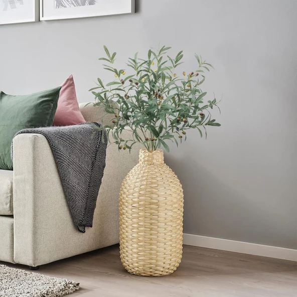 3lü Set Yapay Zeytin Dalı Uzun Dal 85cm - Resim 8