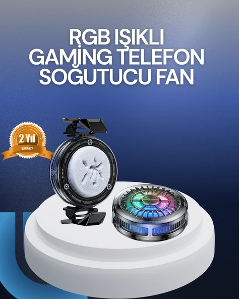 RGB LED Telefon Soğutucu Fan Yüksek Hızlı Soğutma Oyuncu Cooler ürün görseli 1