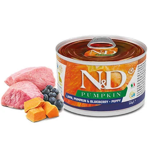 N&D Mini Balkabaklı Kuzu Etli Yavru Köpek Konservesi 140 Gr ürün görseli 1