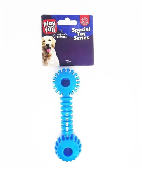 Playfull Dumbell Şeklinde Tırtıklı Köpek Oyuncağı 12x3,5 Cm ürün görseli 1