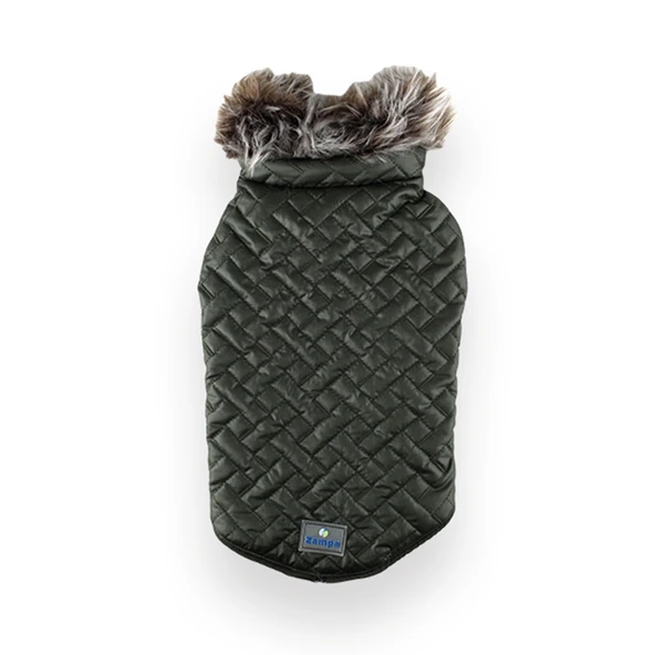 Zampa Supreme Yakalı Kürklü Mont Yeşil 2XSmall ürün görseli 1