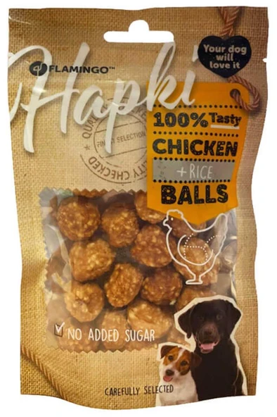 Hapki Chicken Balls Tavuklu Ve Pirinçli Top Köpek Ödül Maması 75 Gr ürün görseli 1