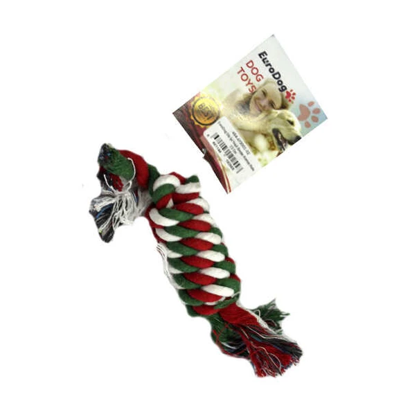 EuroDog Diş İpi Yeşil, Beyaz, Kırmızı Rulo 23 Cm ürün görseli 1