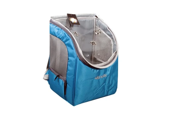 Leonpet Kedi ve Köpek Şeffaf Sırt Çantası Mavi 40x25x30 Cm ürün görseli 1