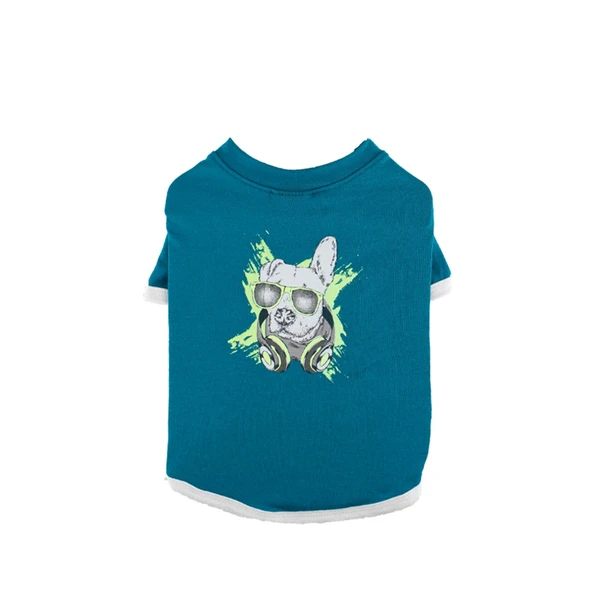 Zampa Cool Dog Neon Baskılı Yeşil Kedi Köpek T-Shirt Small ürün görseli 1