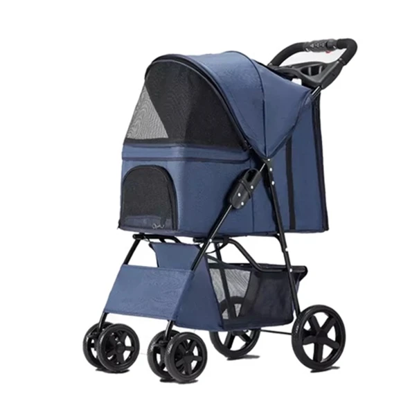 Zampa Favorite Kedi ve Köpek Arabası Mavi 46x78x99 Cm ürün görseli 1