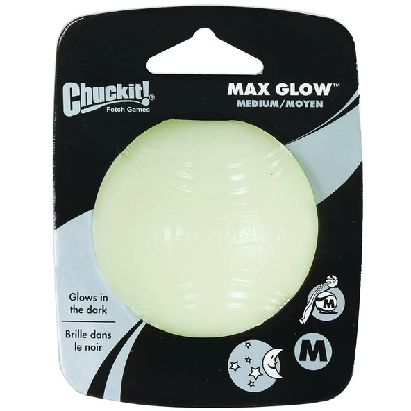 Chuckit! Max Glow Gece Parlayan Köpek Oyun Topu (Orta Boy) ürün görseli 1