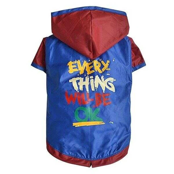 Doggy Dolly Mavi Kırmızı Yağmurluk XSmall ürün görseli 1