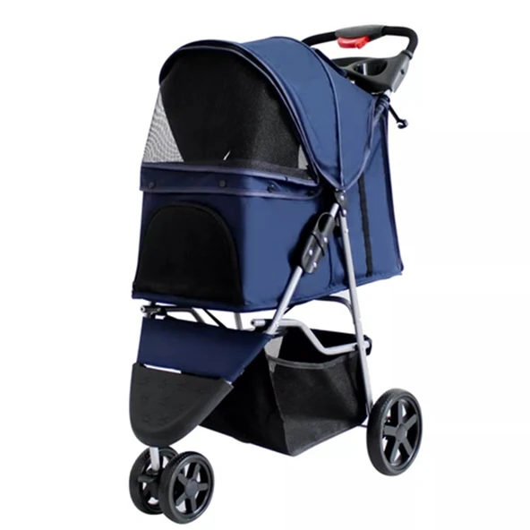 Zampa TriBoro Kedi ve Köpek Arabası Lacivert 45x80x90 Cm ürün görseli 1