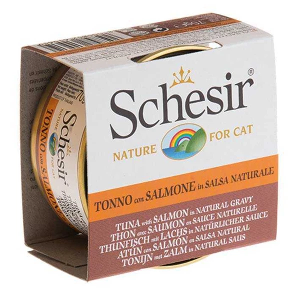 Schesir Soslu Tuna ve Somonlu Kedi Konservesi 70 Gr ürün görseli 1