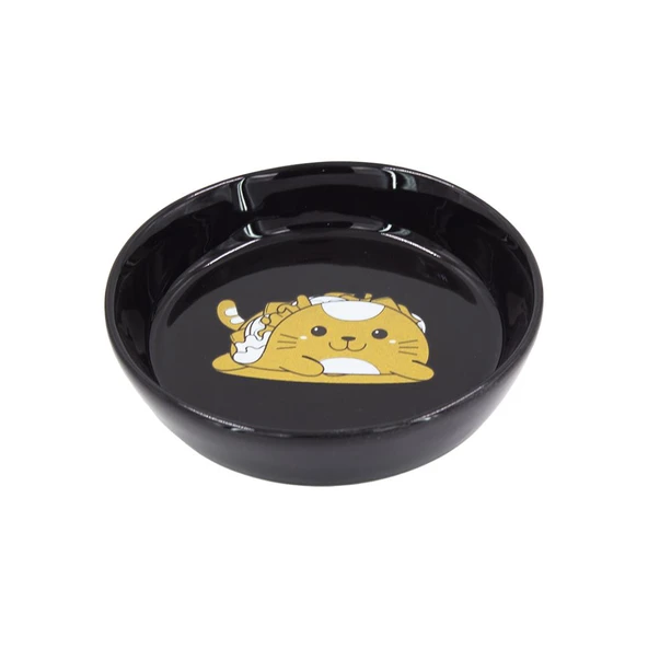 Lepus Renkli Seramik Kedi Köpek Mama ve Su Kabı Siyah 250 ml ürün görseli 1