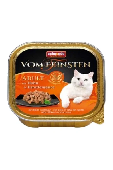 Animonda Vom Feinsten Tahılsız Havuç Soslu Tavuklu Yetişkin Kedi Konservesi 100 Gr ürün görseli 1