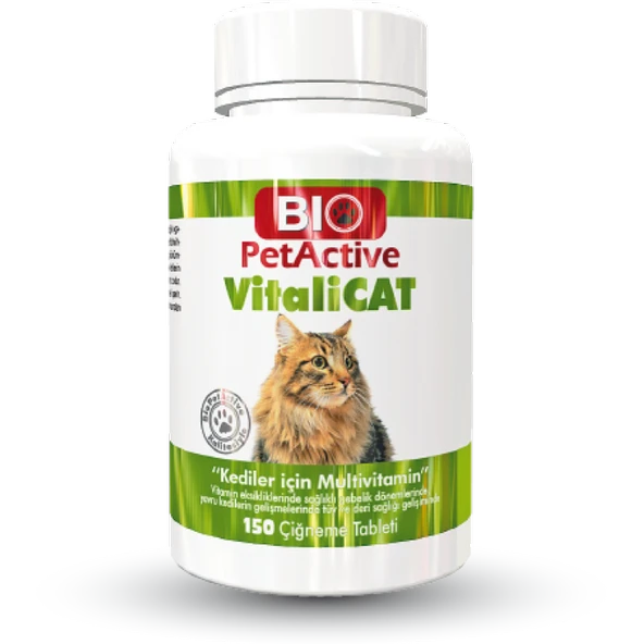 Pet Active Vitalicat Kediler İçin Multivitamin Tablet 150 Adet ürün görseli 1