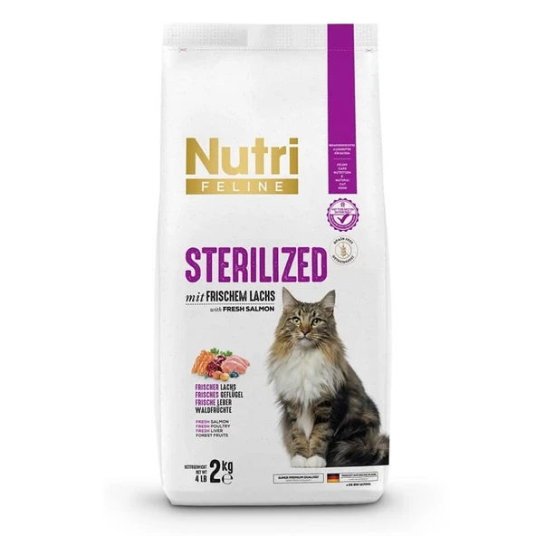 Nutri Feline Sterilised Kısırlaştırılmış Tahılsız Kedi Maması 2 Kg ürün görseli 1