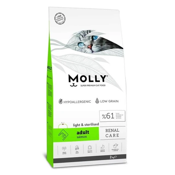 Molly Sterilised Somonlu Kısırlaştırılmış Kedi Maması 2 Kg ürün görseli 1