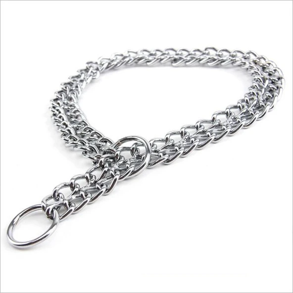 Lion İki Sıra Köpek Eğitim Zincir Tasması 2,5x60 Cm ürün görseli 1