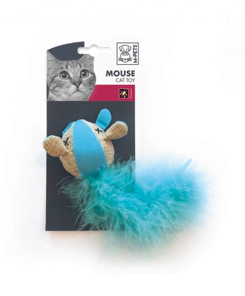 M-Pets Mouse Kedi Oyuncağı Tüylü Fare 17x7x4 Cm ürün görseli 1