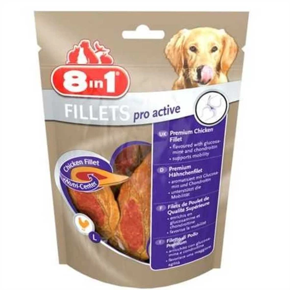 8in1 Poch Fillets Pro Active Glikozamin Katkılı Köpek Ödülü 80 Gr ürün görseli 1