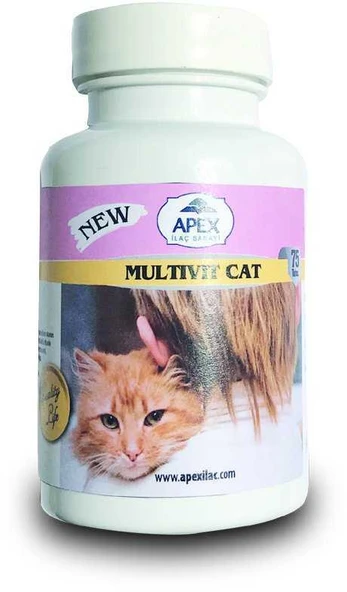 ​Apex Multivit Cat Kediler İçin Multivitamin 75 Tablet ürün görseli 1
