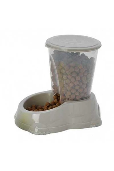 Moderna Smart Kedi ve Köpek Hazneli Mama Kabı Gri 1.5 lt ürün görseli 1