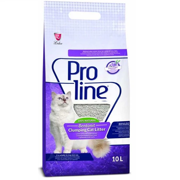Pro Line Lavanta Kokulu Bentonit Kedi Kumu 10 Litre ürün görseli 1